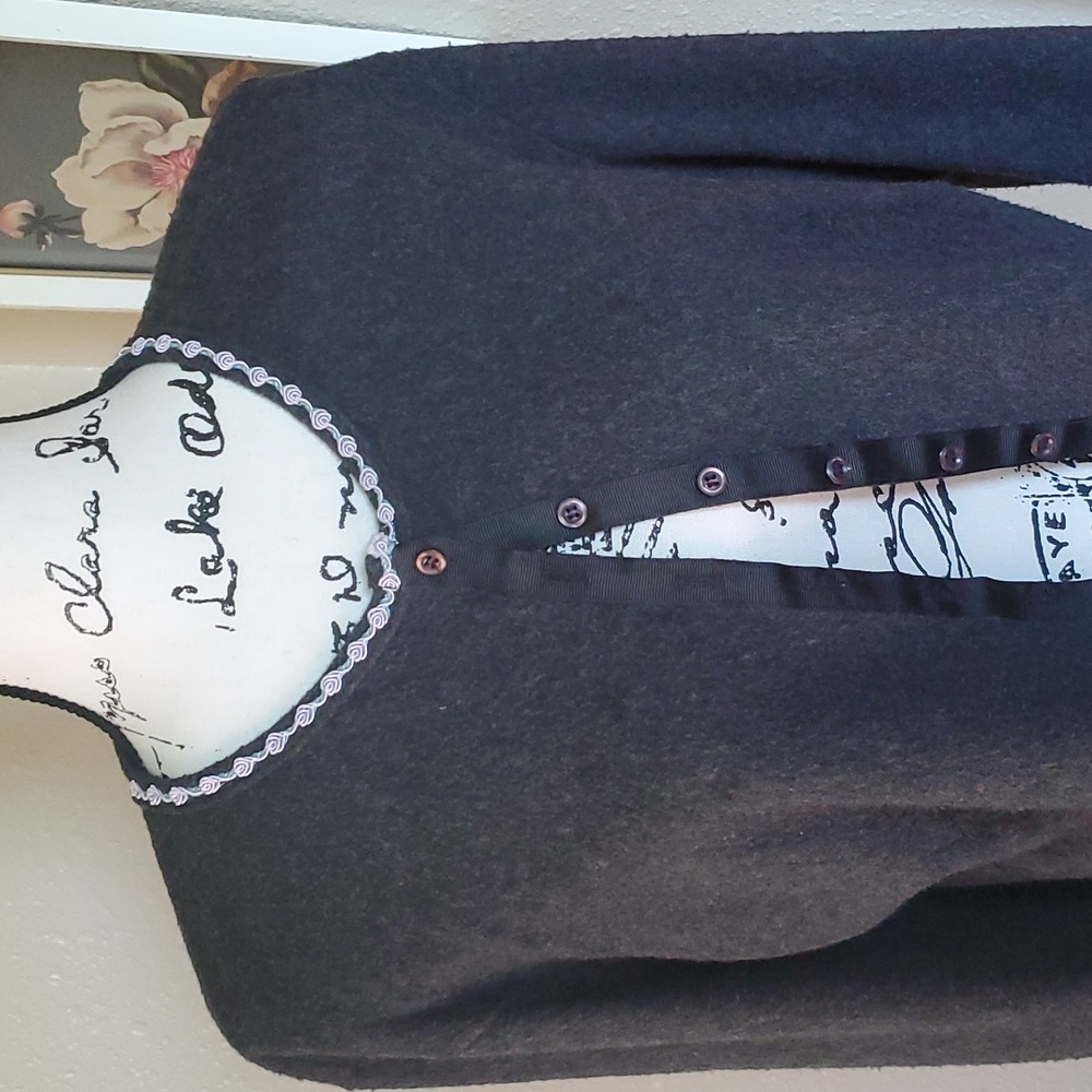 Xhilaration Cardigan Sweater Charcoal Gray SIZE XL - Picture 5 of 9